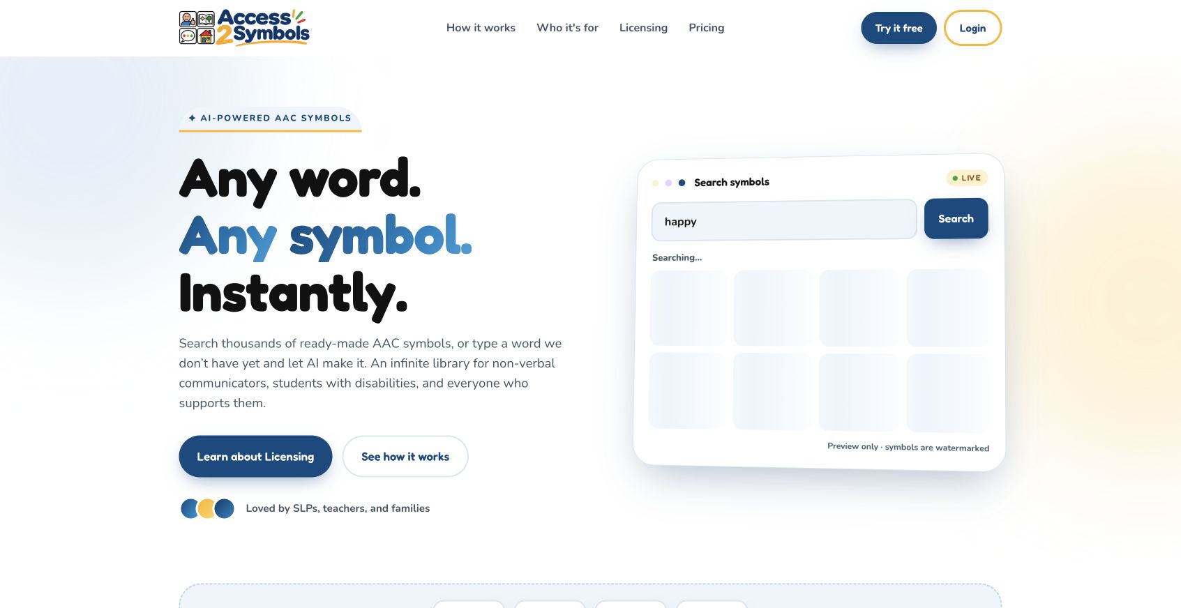 Access 2 Symbols 首页截图