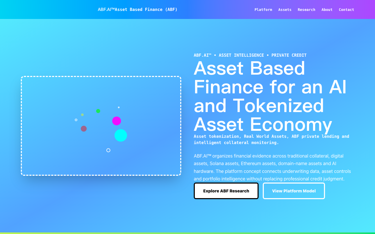 ABF.AI homepage screenshot