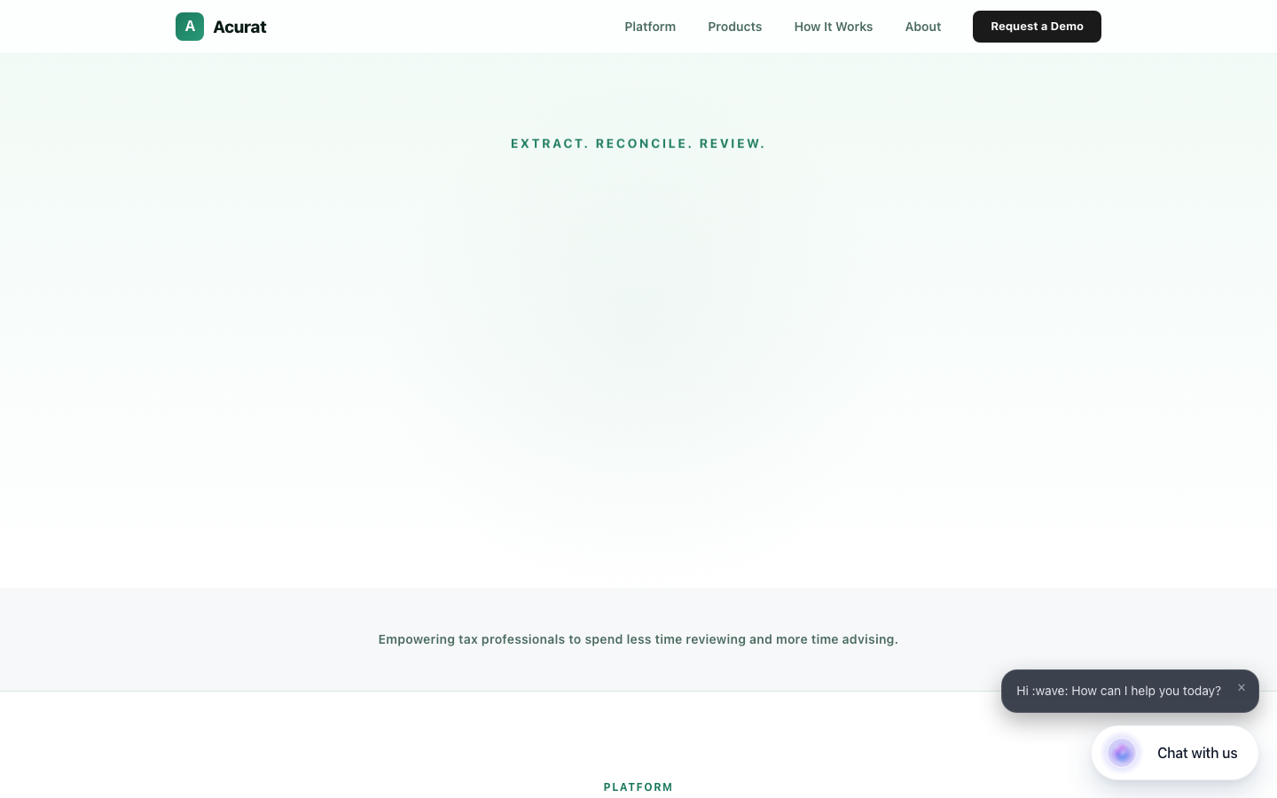 Acurat homepage screenshot