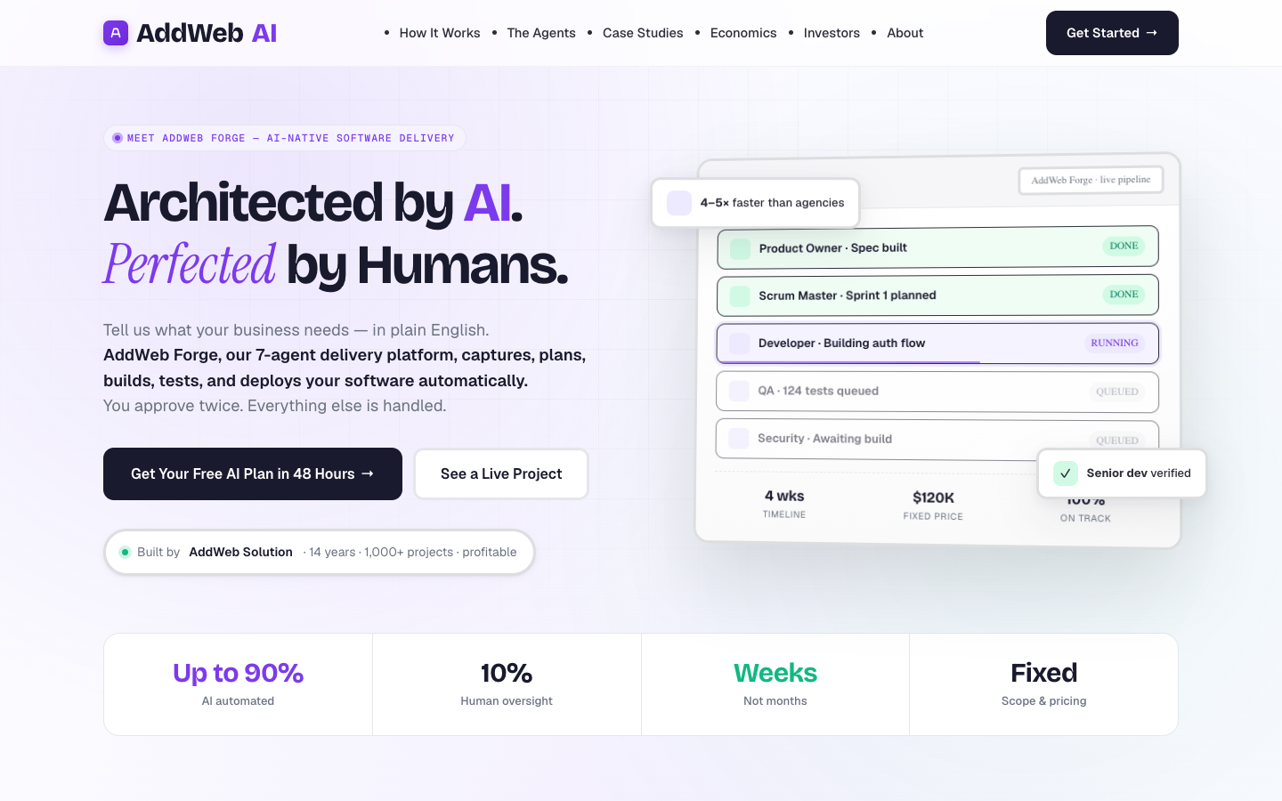 AddWeb Forge homepage screenshot