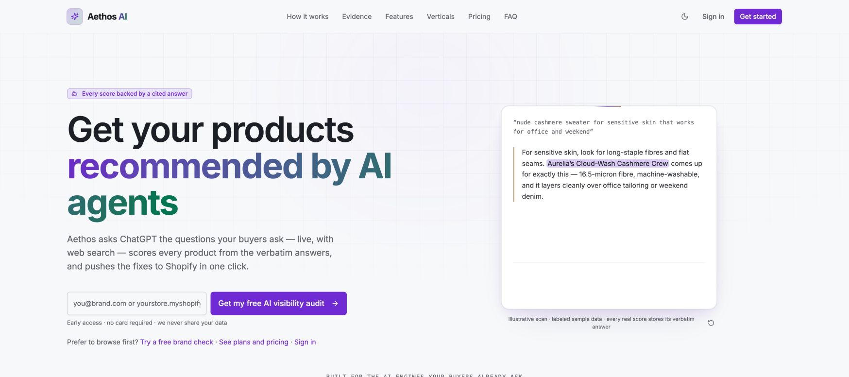 Aethos AI landing_page