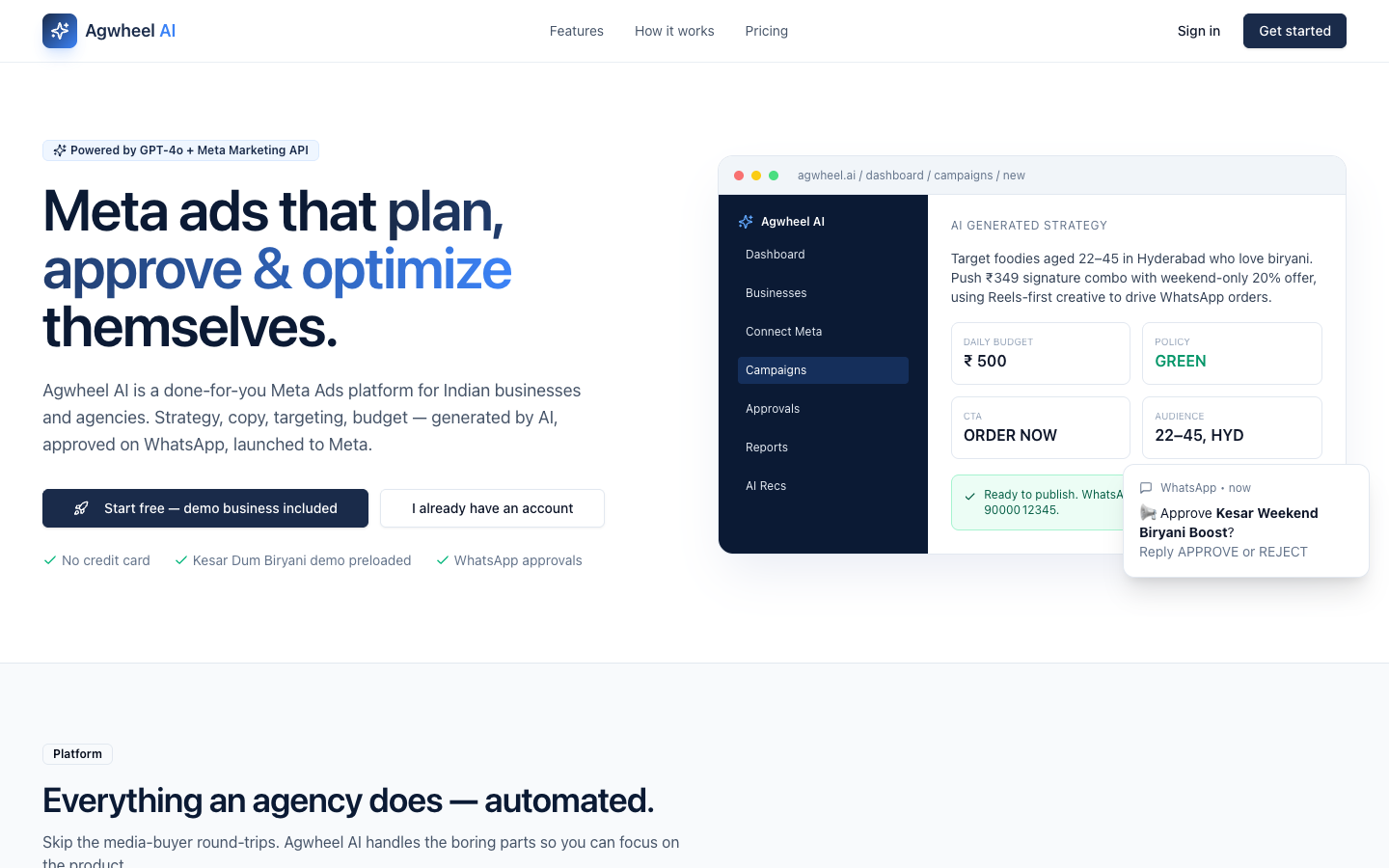 Agwheel AI landing_page