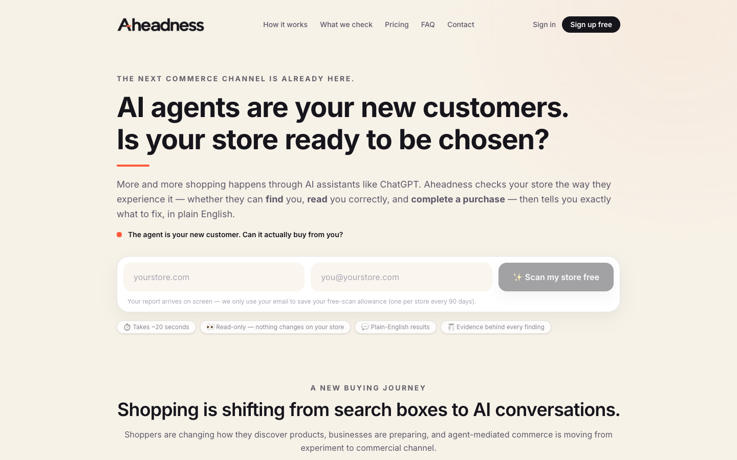 Aheadness landing_page