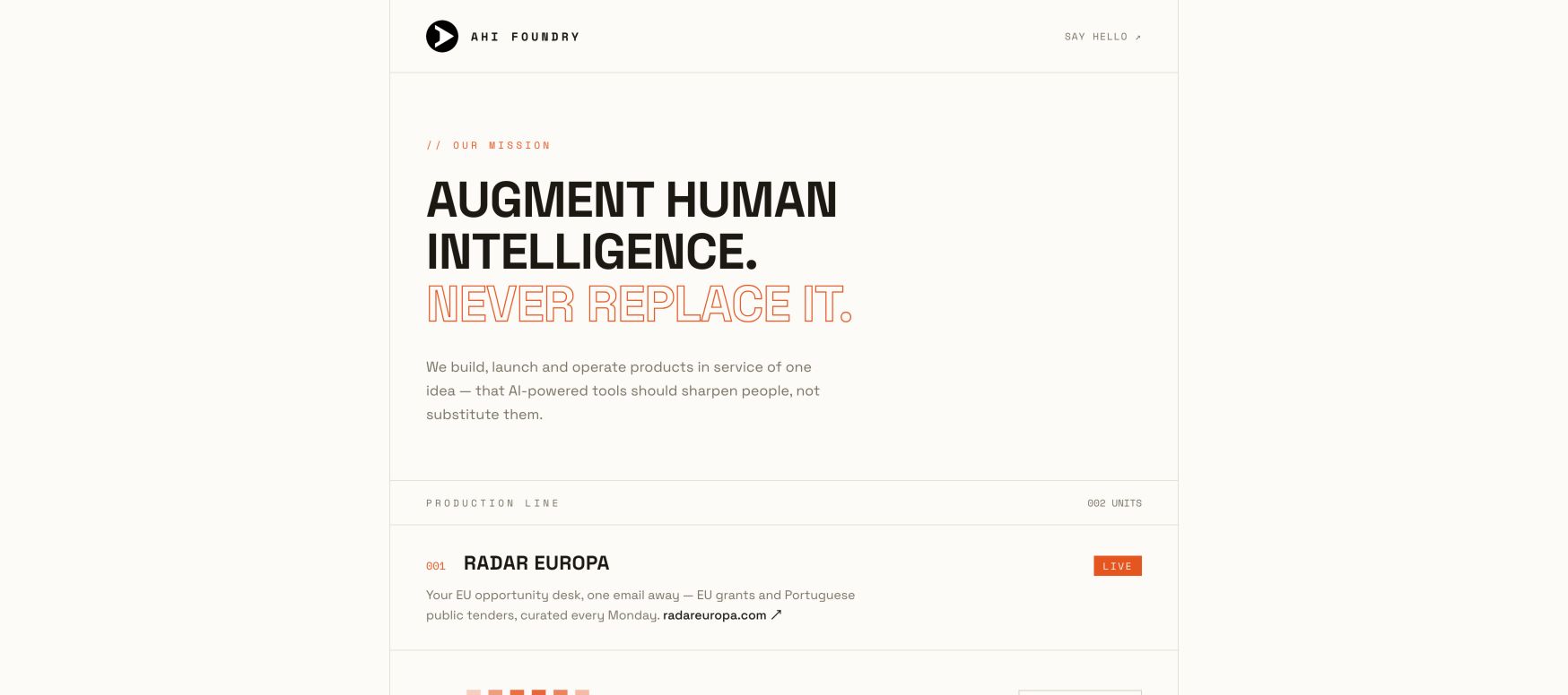 AHI Foundry landing_page
