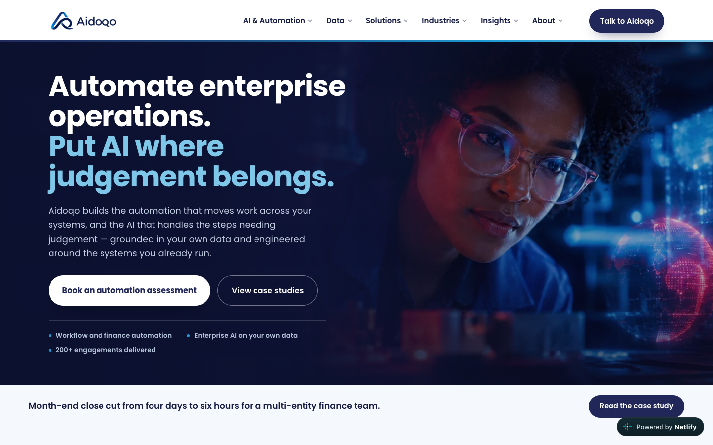 Aidoqo homepage screenshot