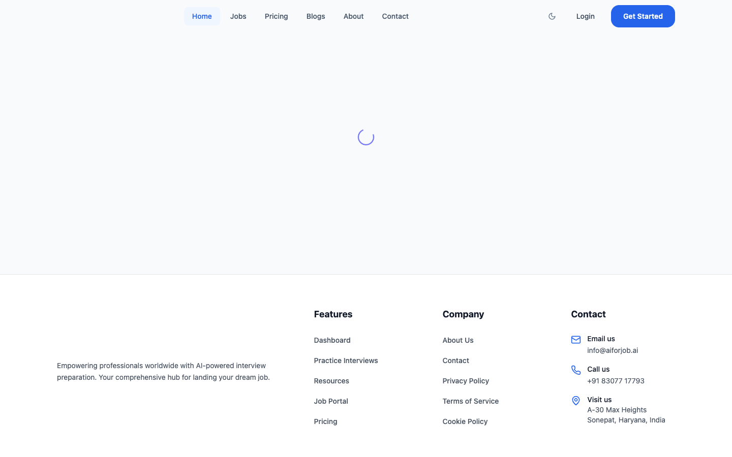 AI for Job homepage screenshot