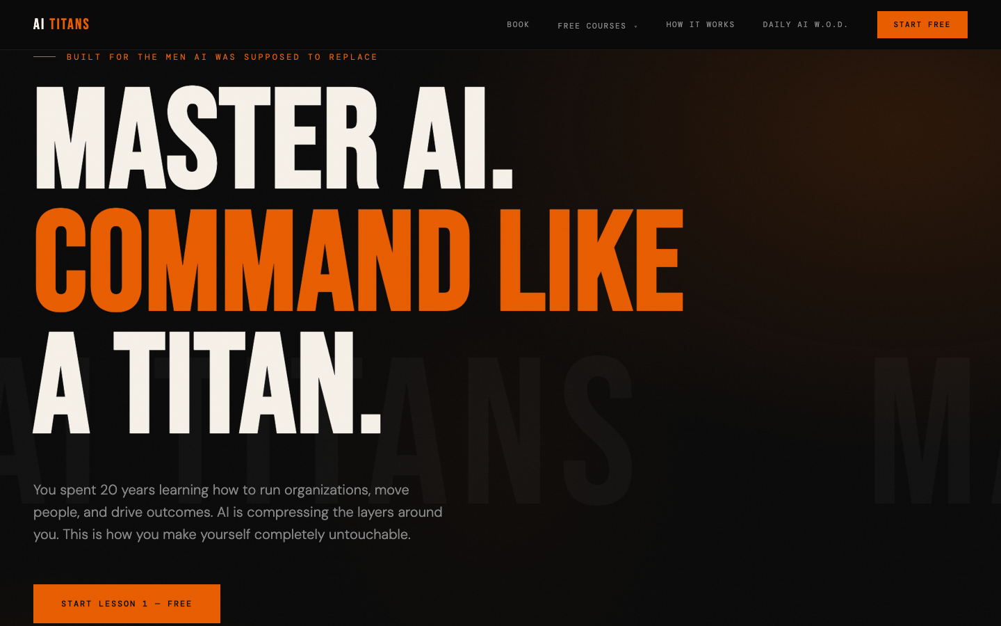 AI Titans homepage screenshot