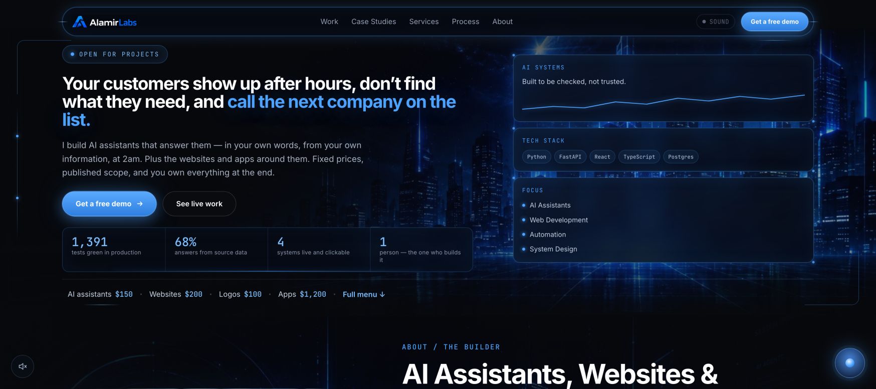 Alamir Labs landing_page