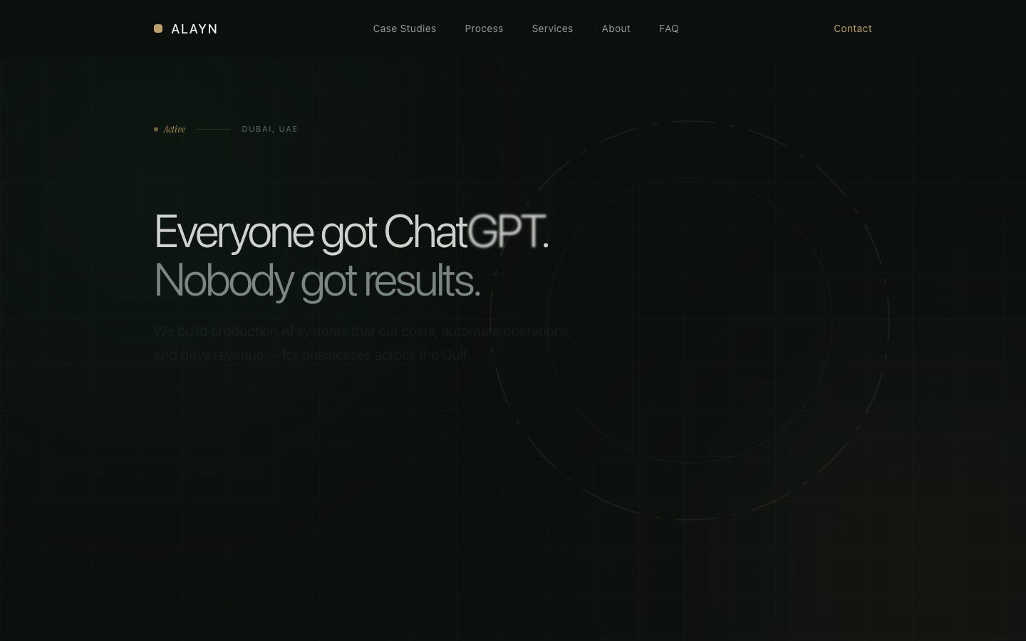 AlAyn AI homepage screenshot
