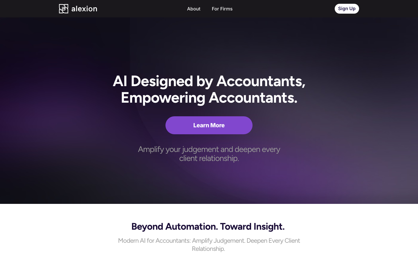 Alexion homepage screenshot