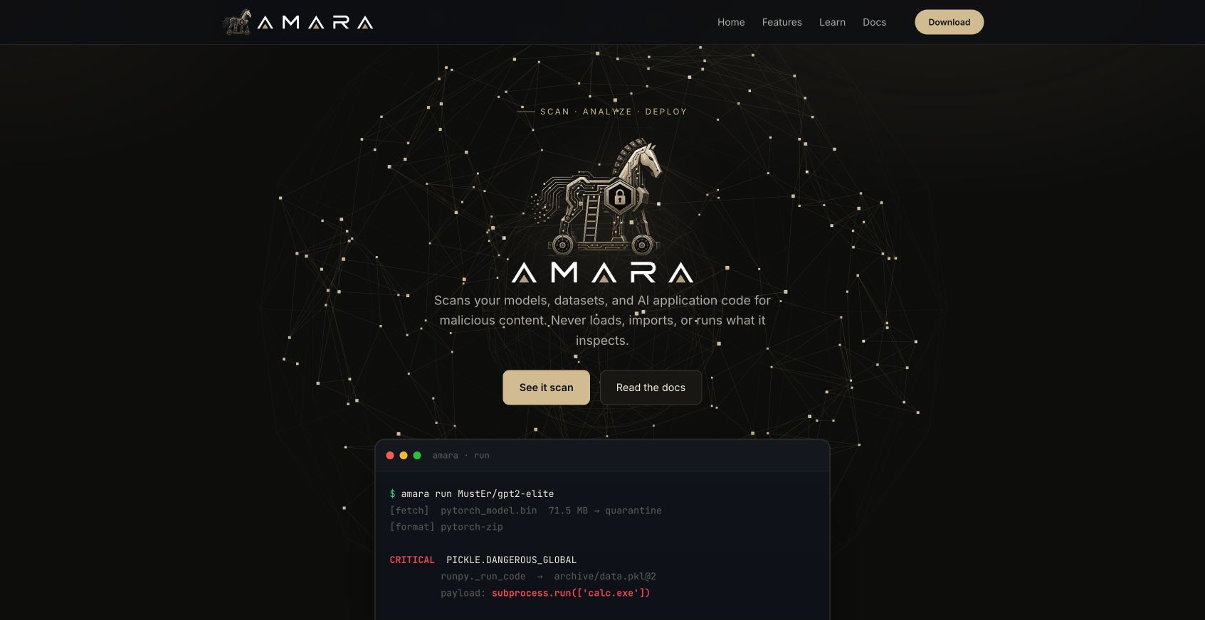AMARA 首页截图