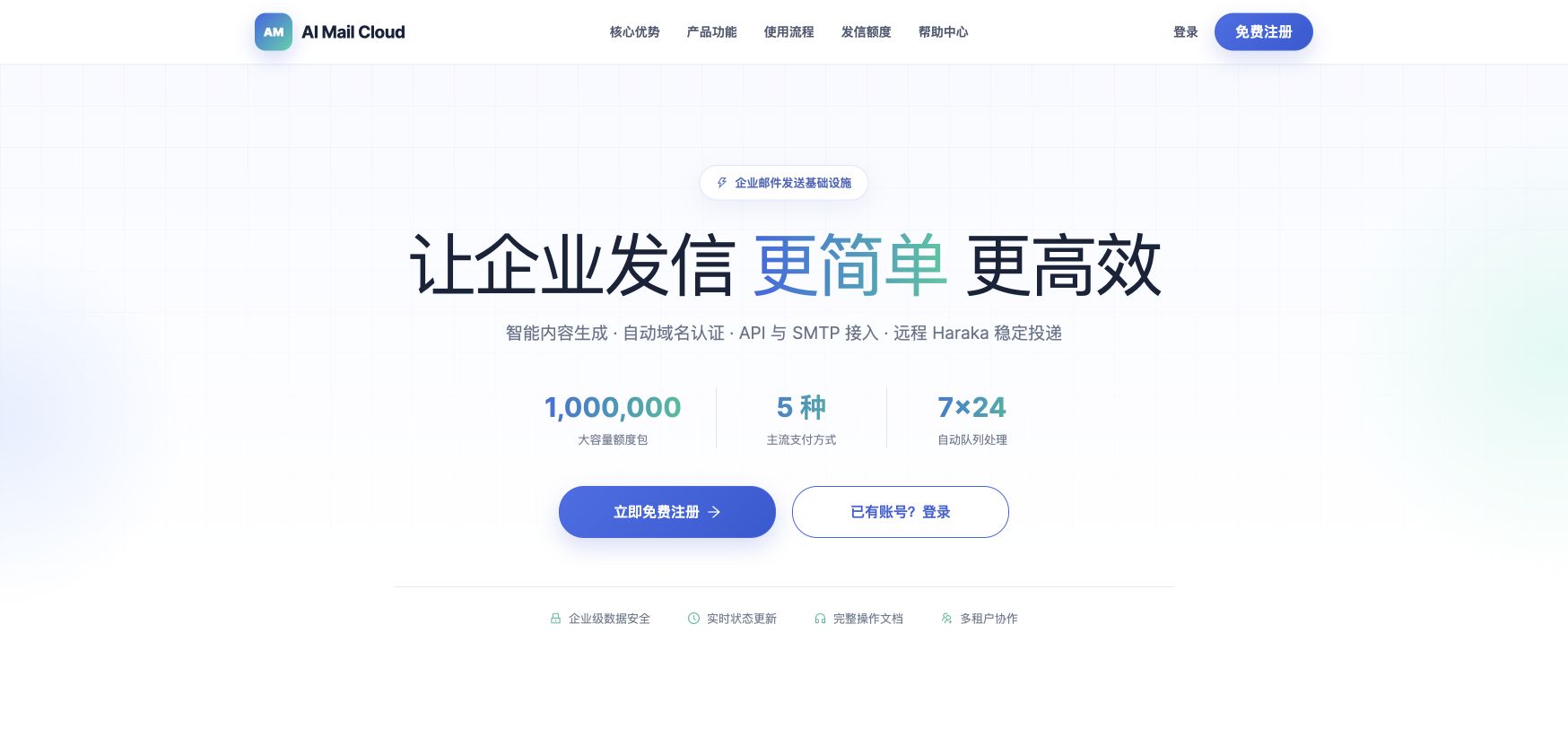 AI Mail Cloud landing_page