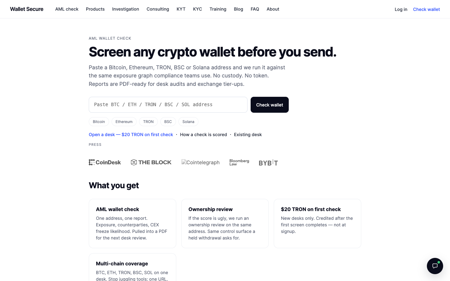 Wallet Secure landing_page