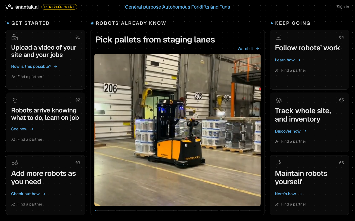 Anantak homepage screenshot