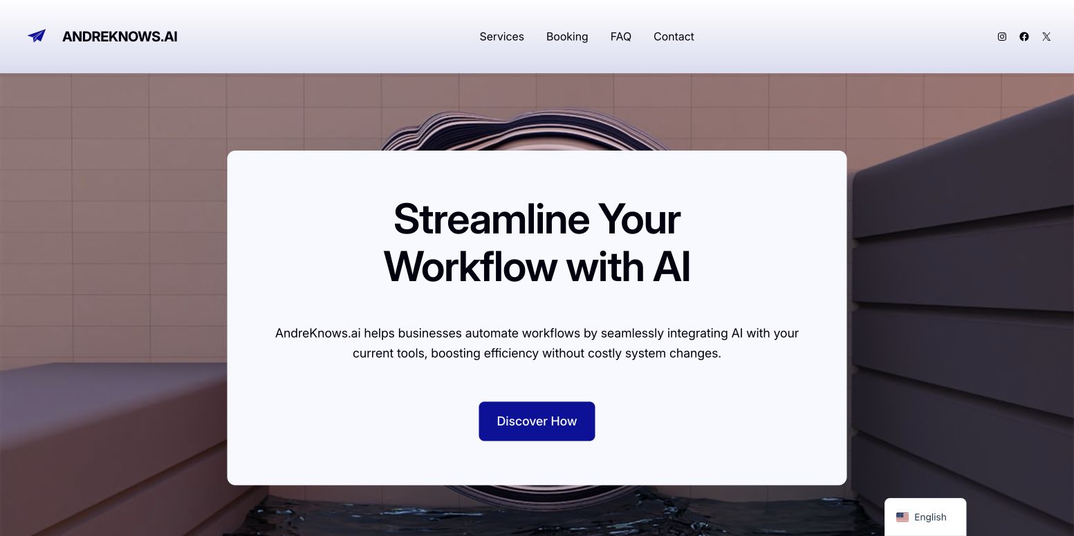 AndreKnows.ai 首页截图
