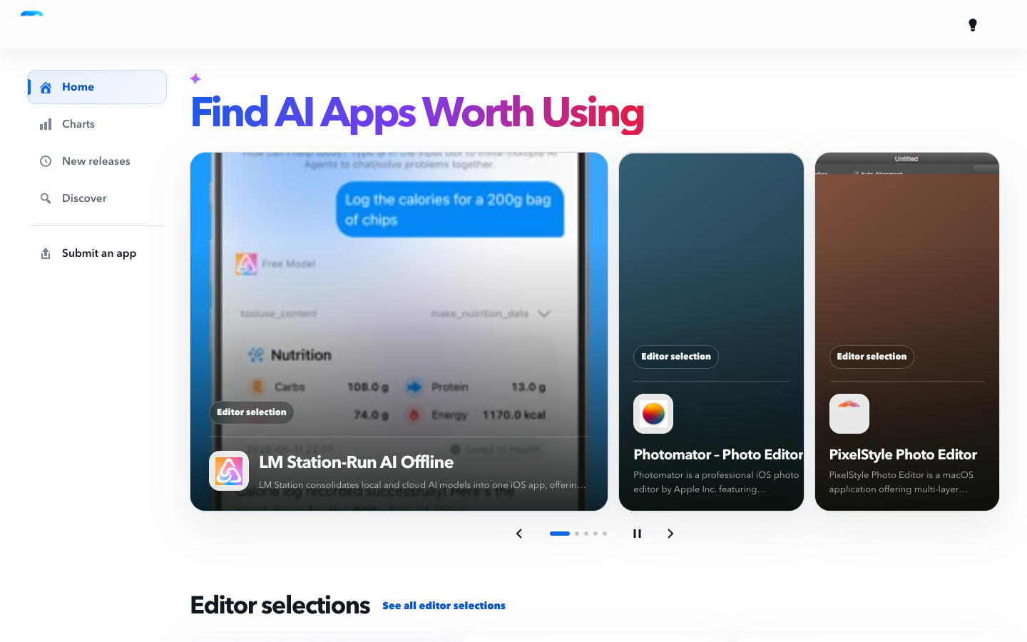 AppRnk homepage screenshot