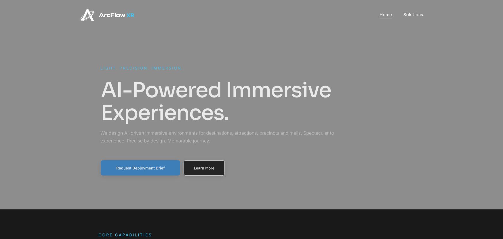 ArcFlow XR landing_page