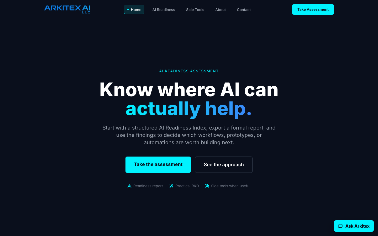 Arkitex landing_page
