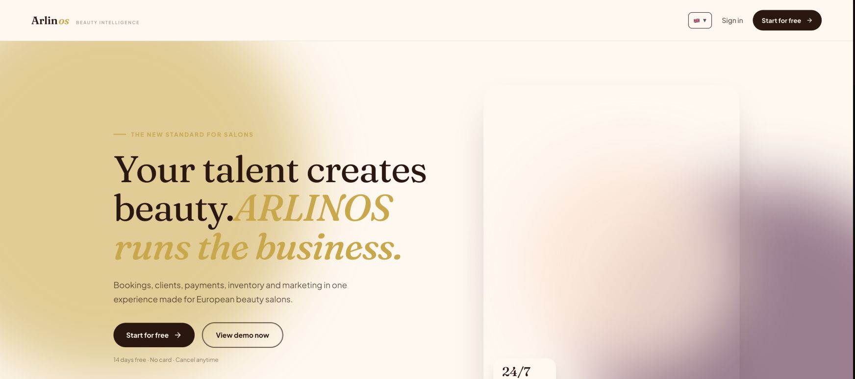 ARLINOS landing_page