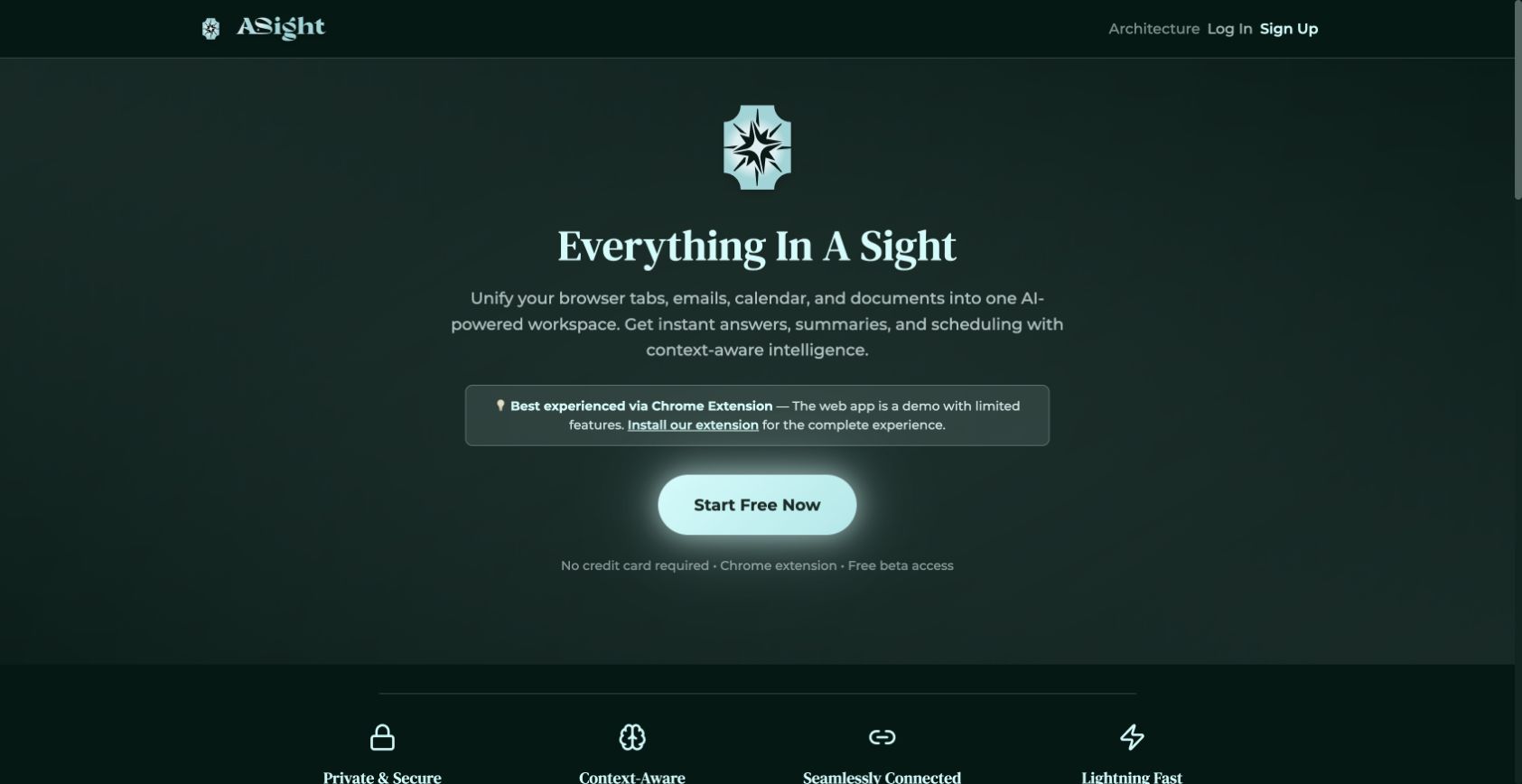 ASight 首页截图