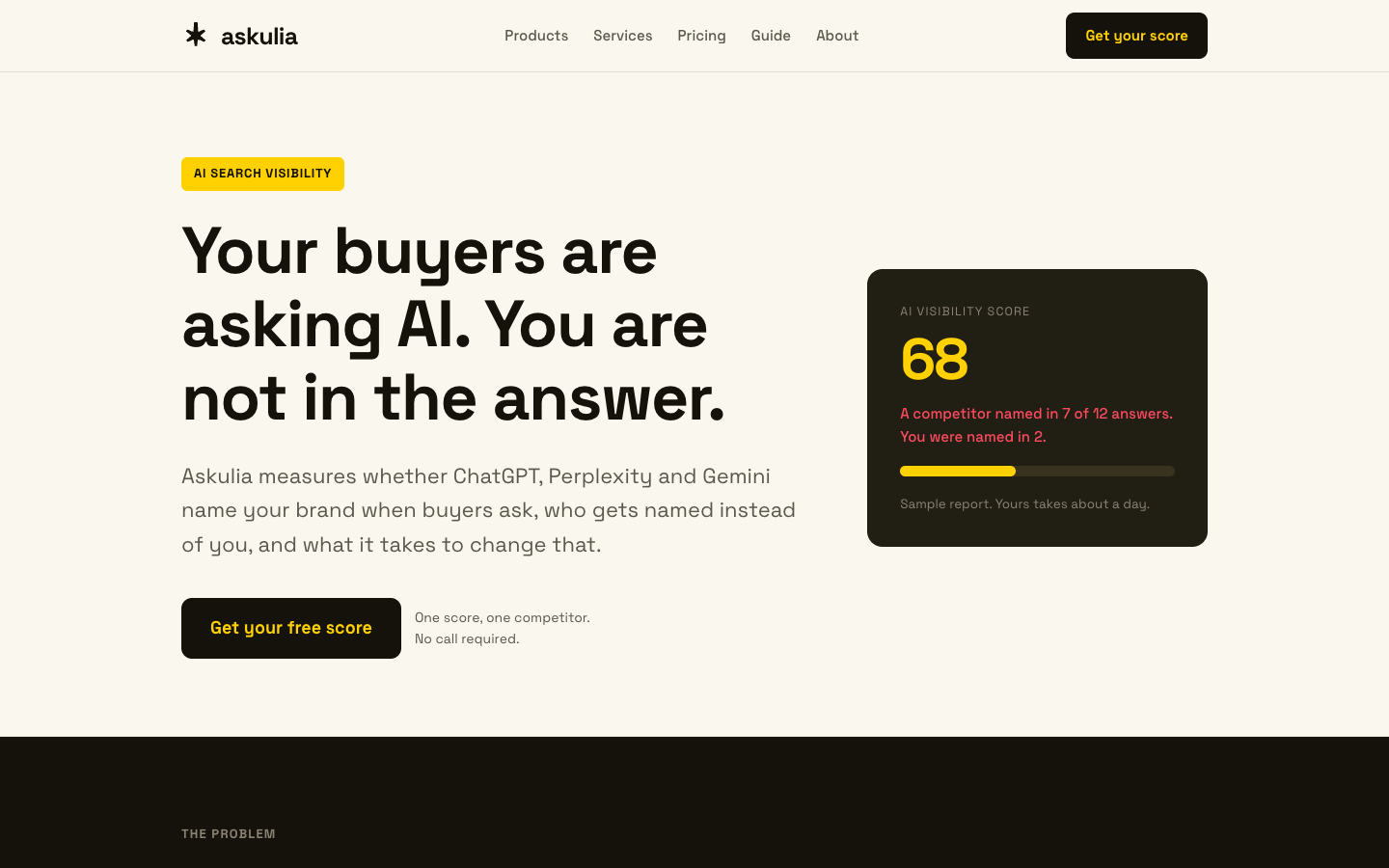 Askulia homepage screenshot