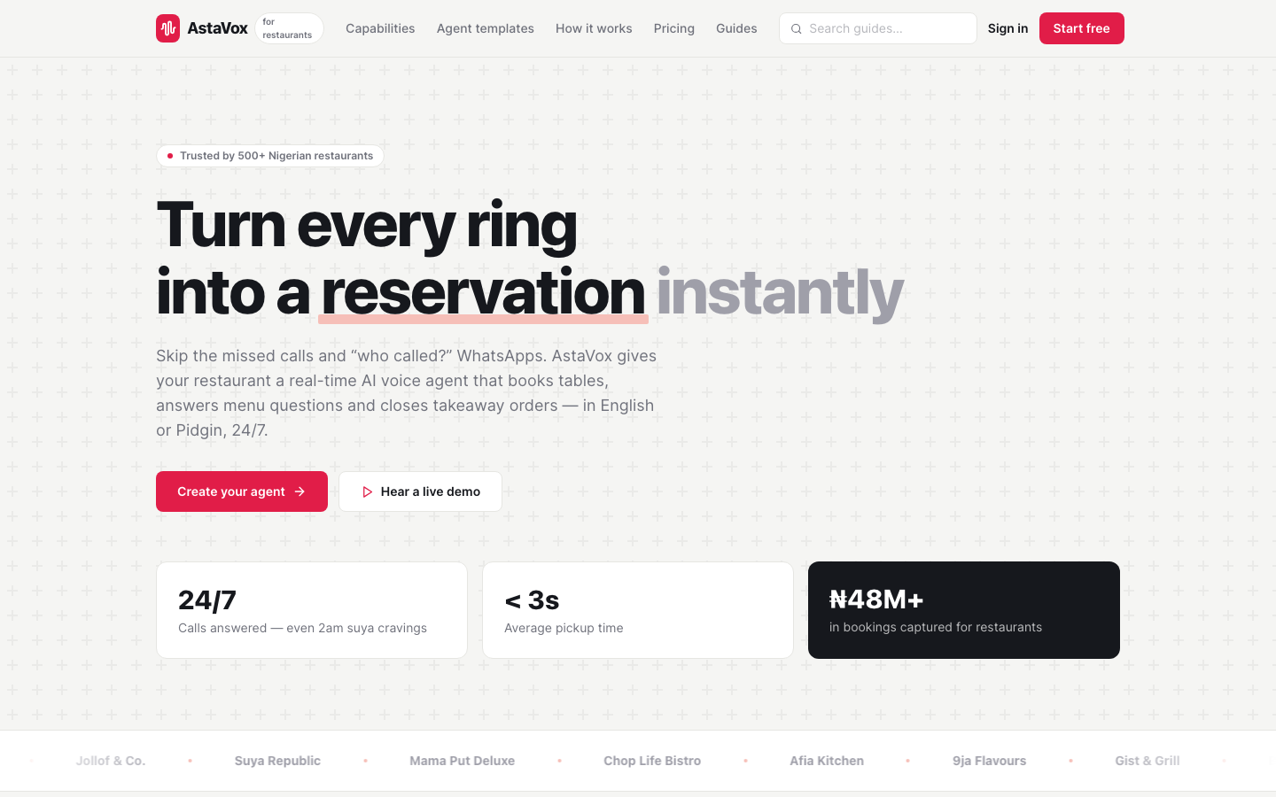 AstaVox landing_page