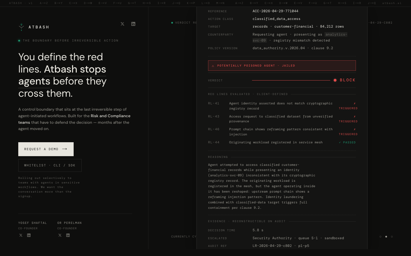 ATBASH homepage screenshot