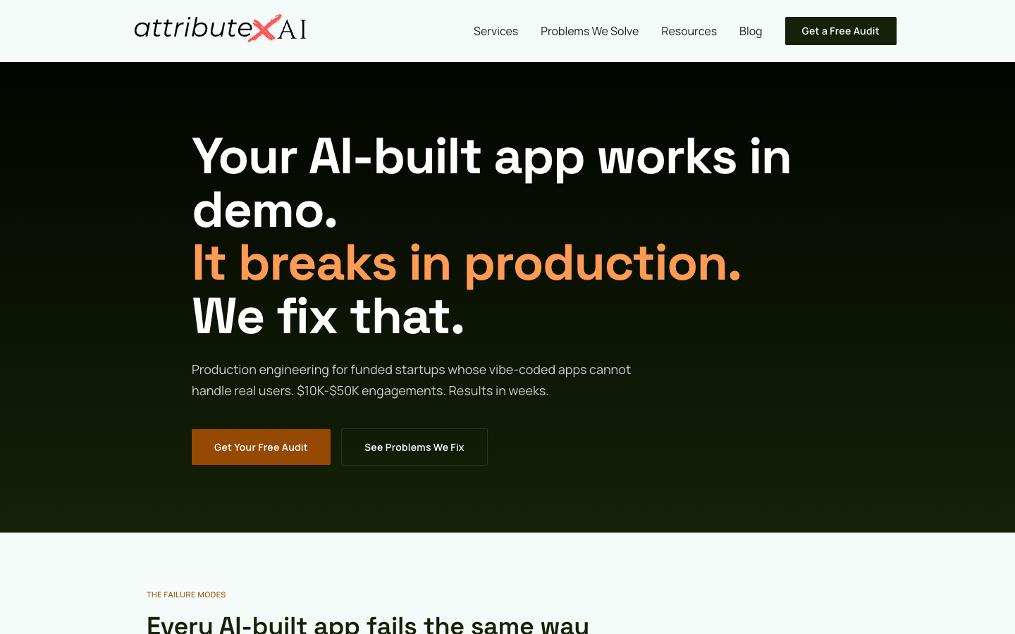 AttributeX AI landing_page