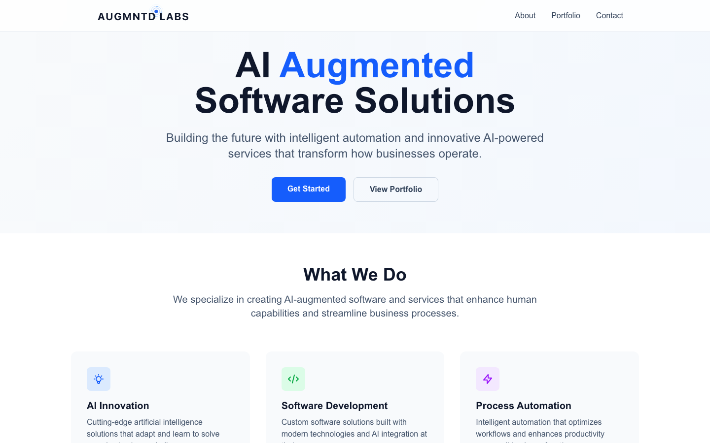 Augmntd Labs 首页截图
