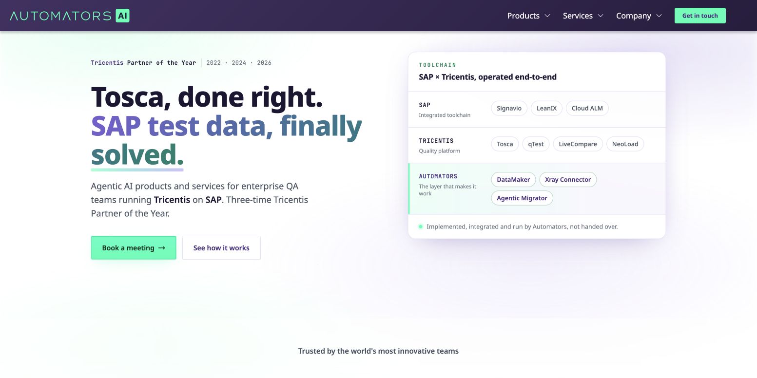 Automators.ai homepage screenshot