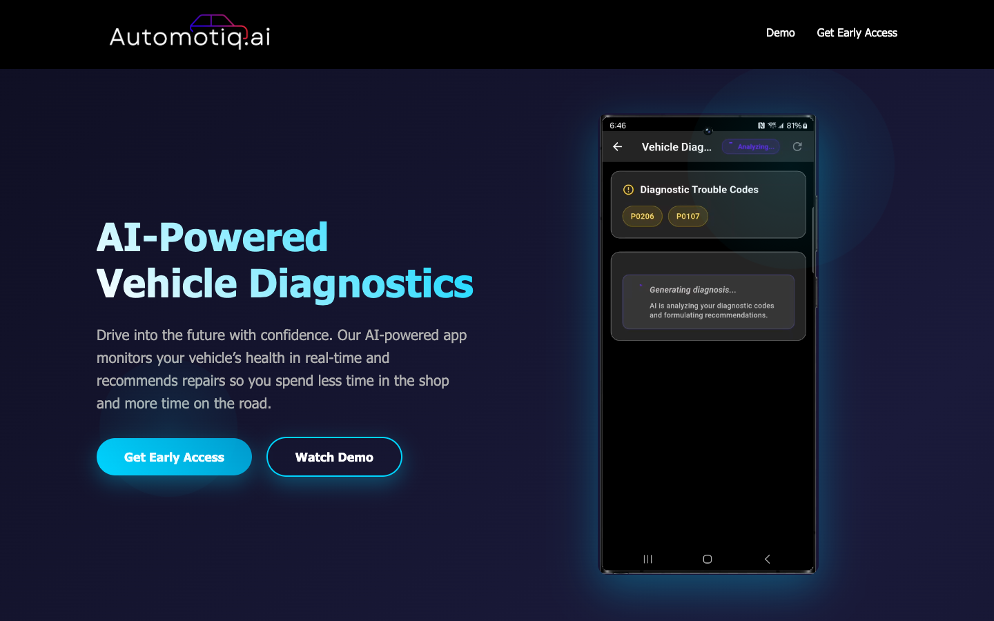 Automotiq homepage screenshot