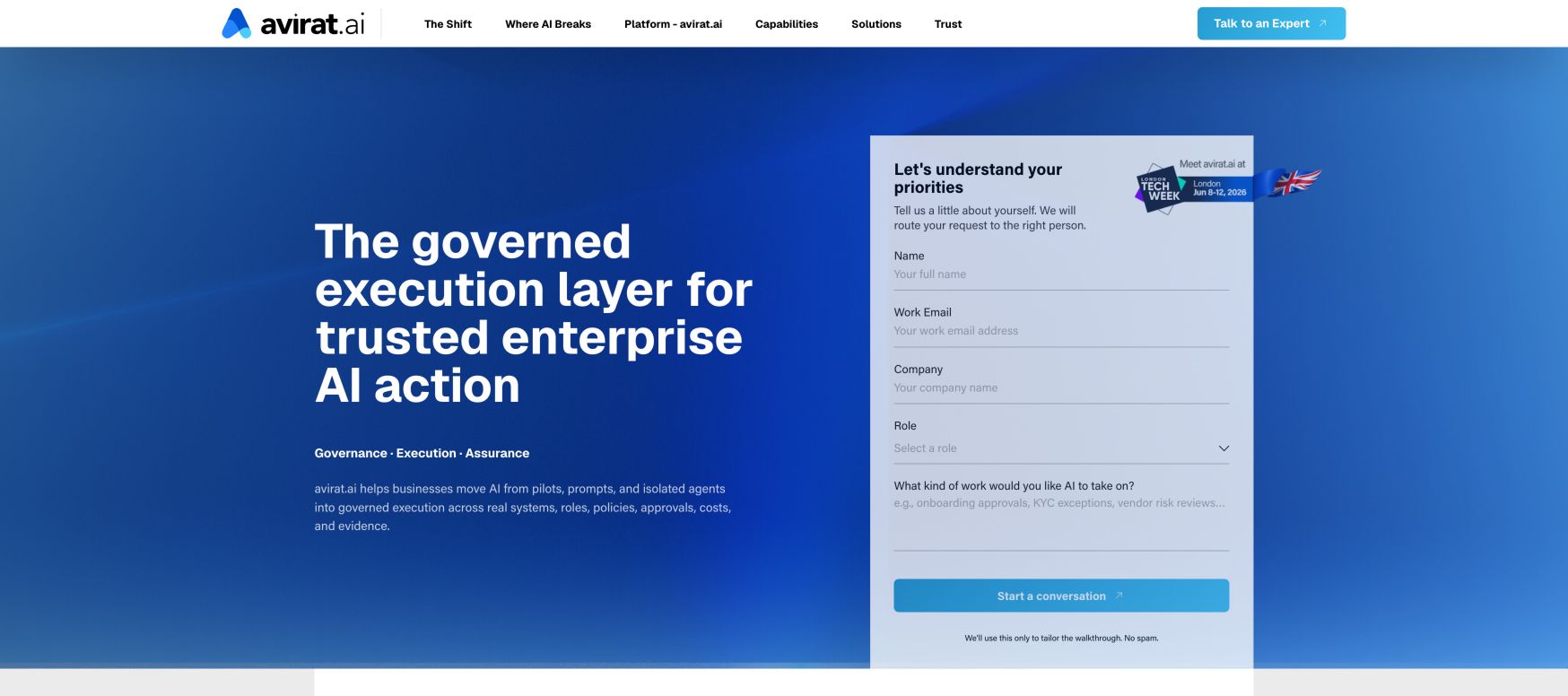 Avirat AI landing_page