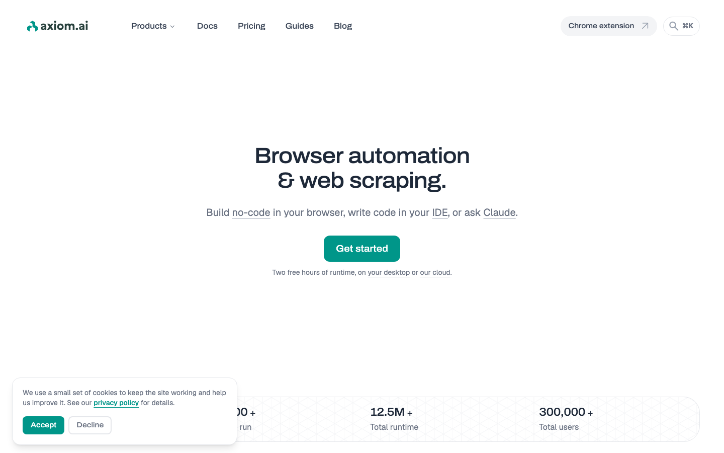 axiom.ai homepage screenshot