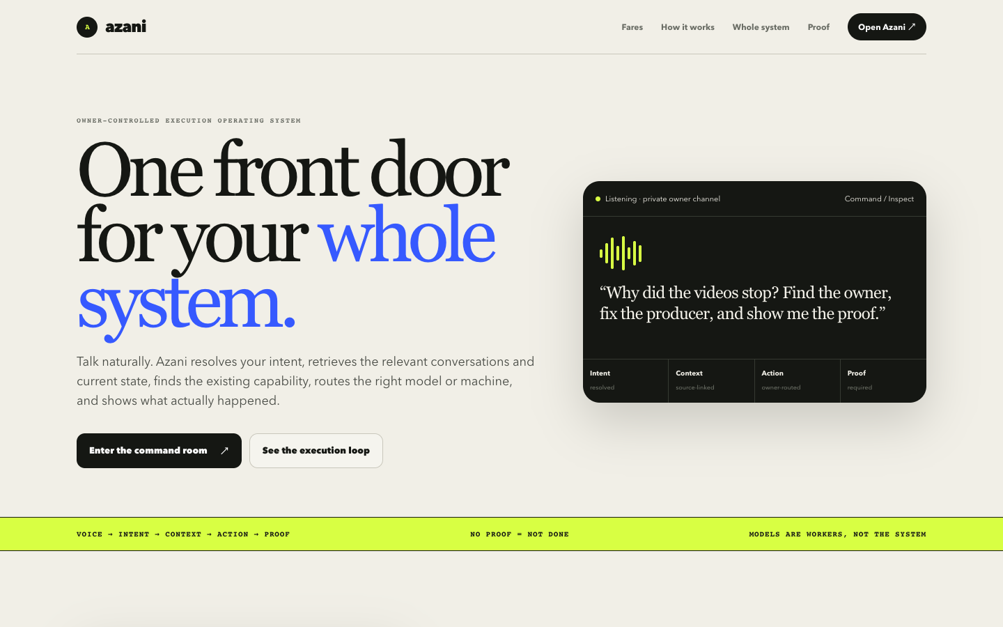 Azani by Fares Azani homepage screenshot