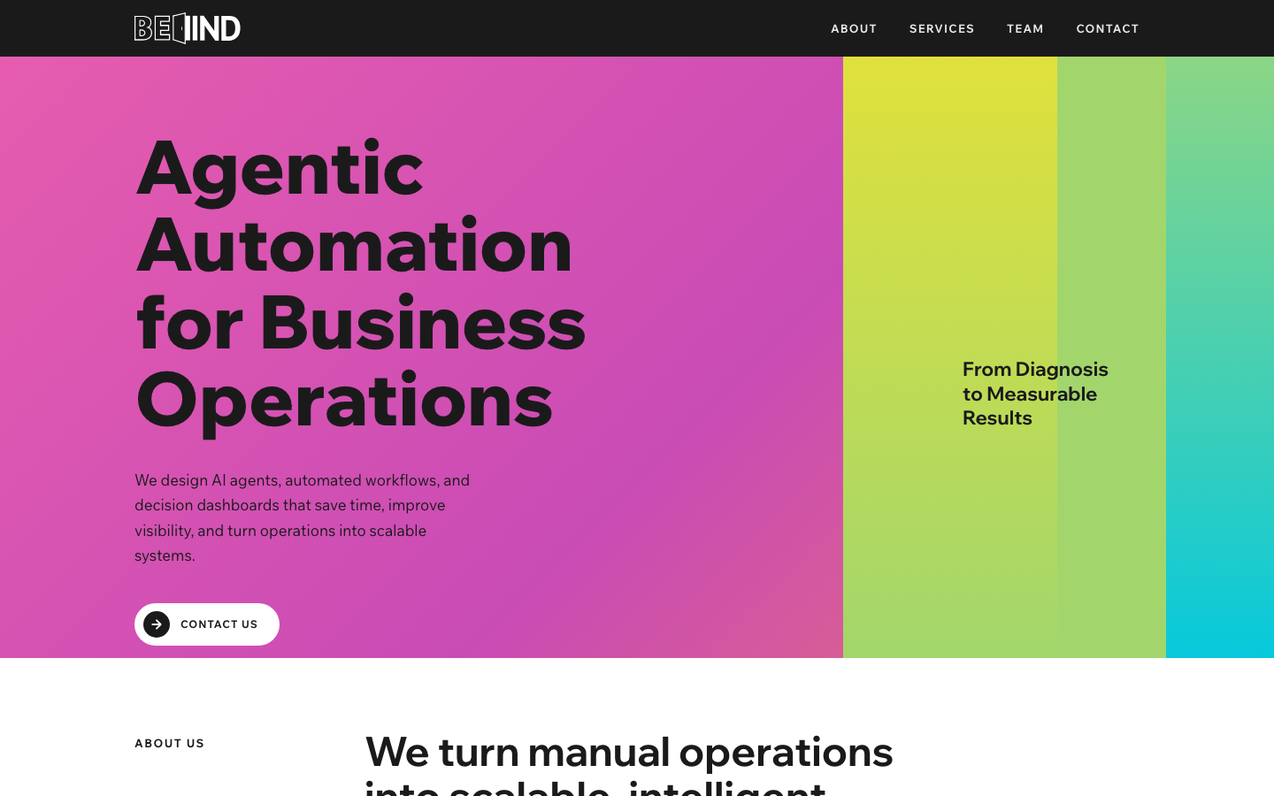 BehindAI homepage screenshot