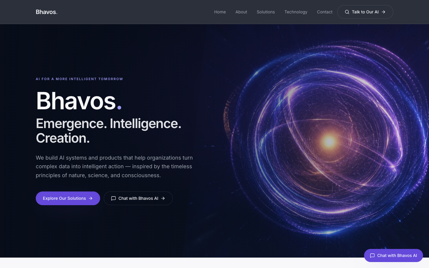 Bhavos landing_page