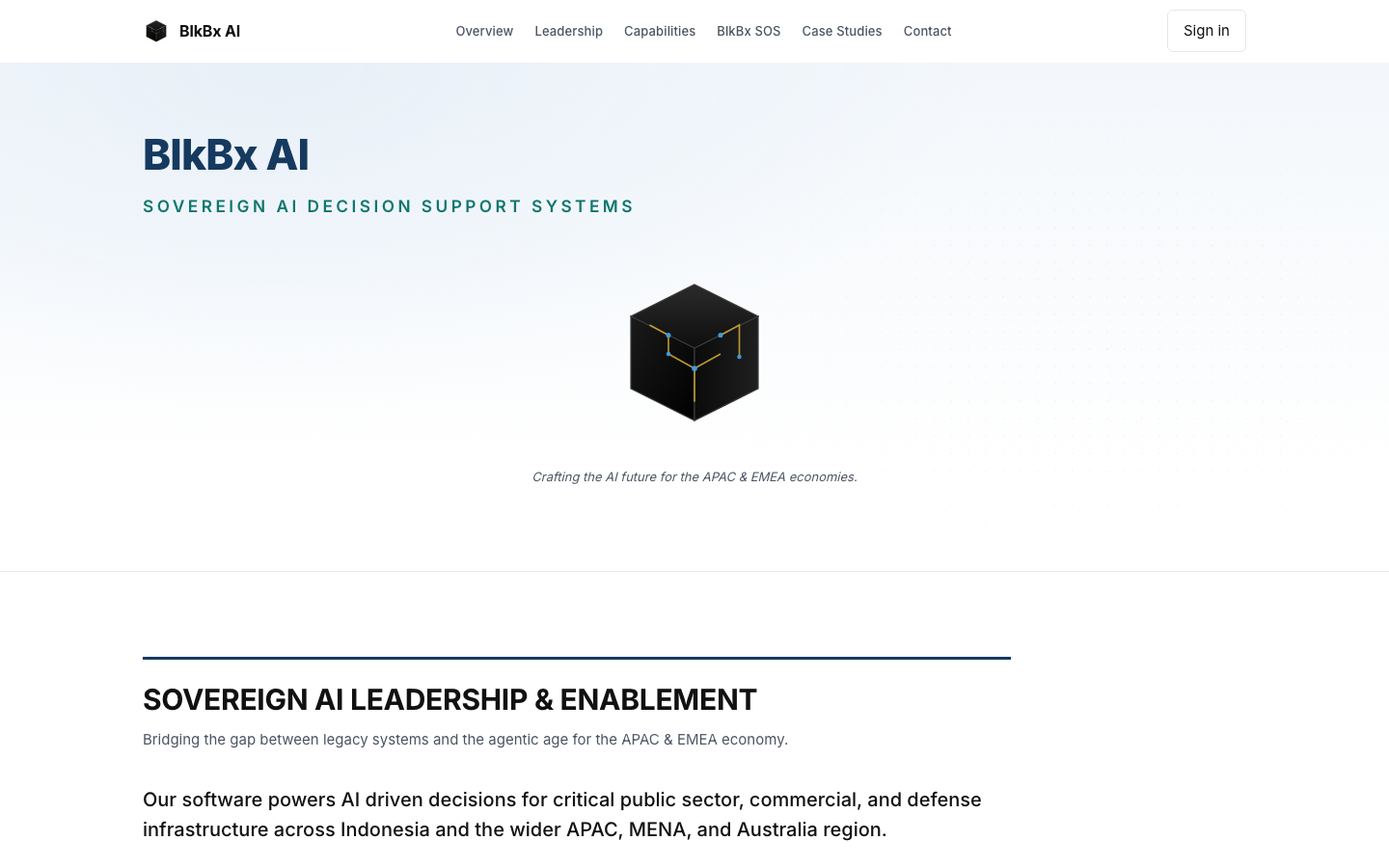 BlkBx AI 首页截图