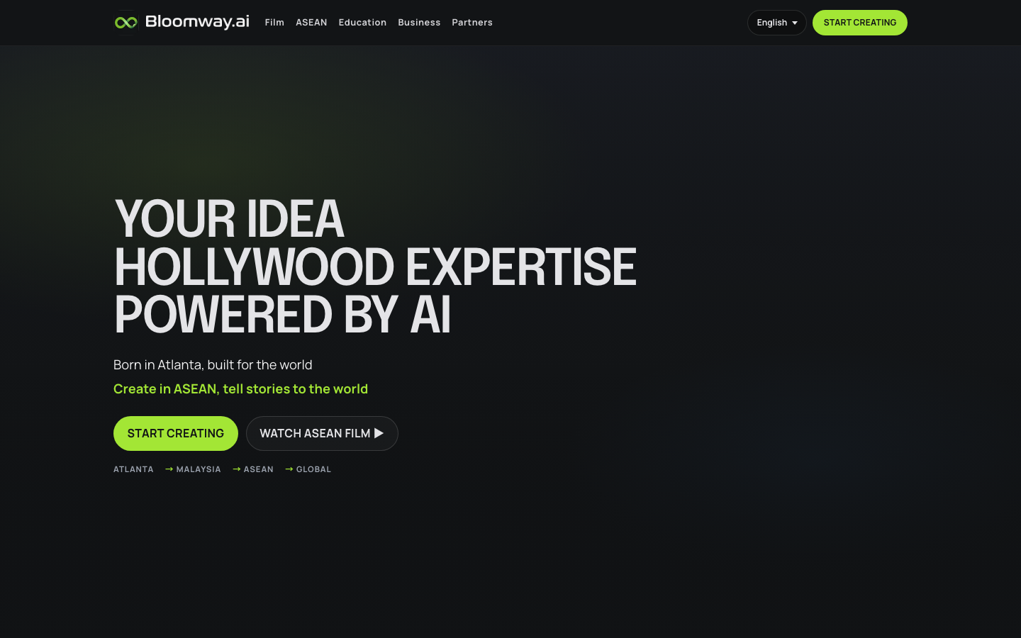 Bloomway ASEAN homepage screenshot