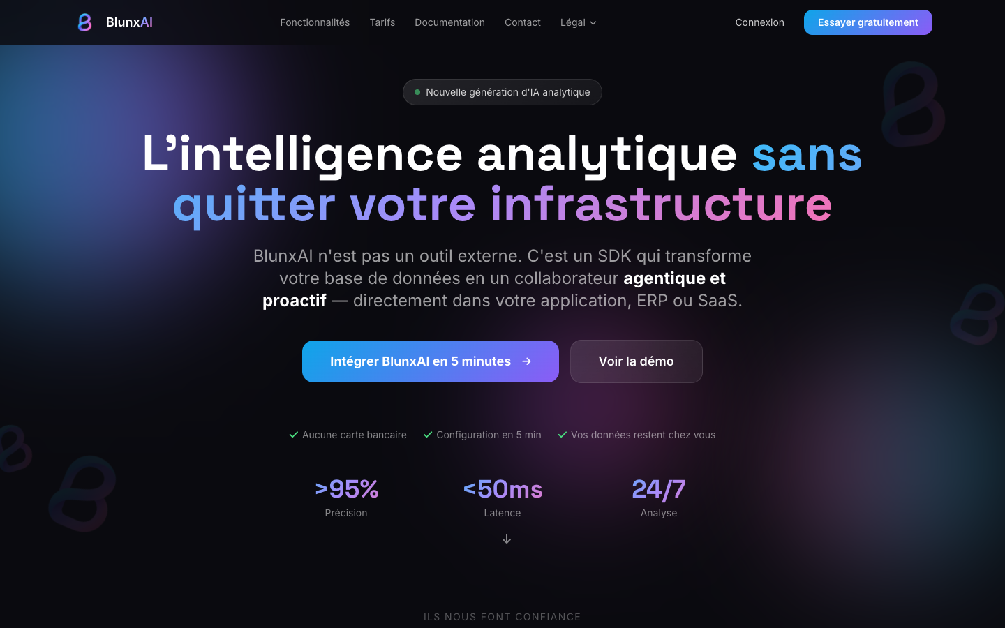 BlunxAI homepage screenshot