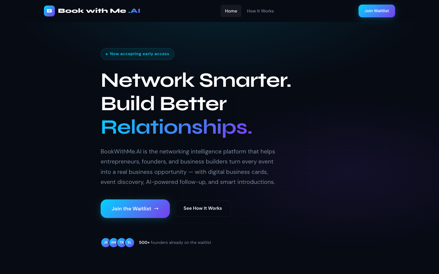 Book with Me homepage screenshot