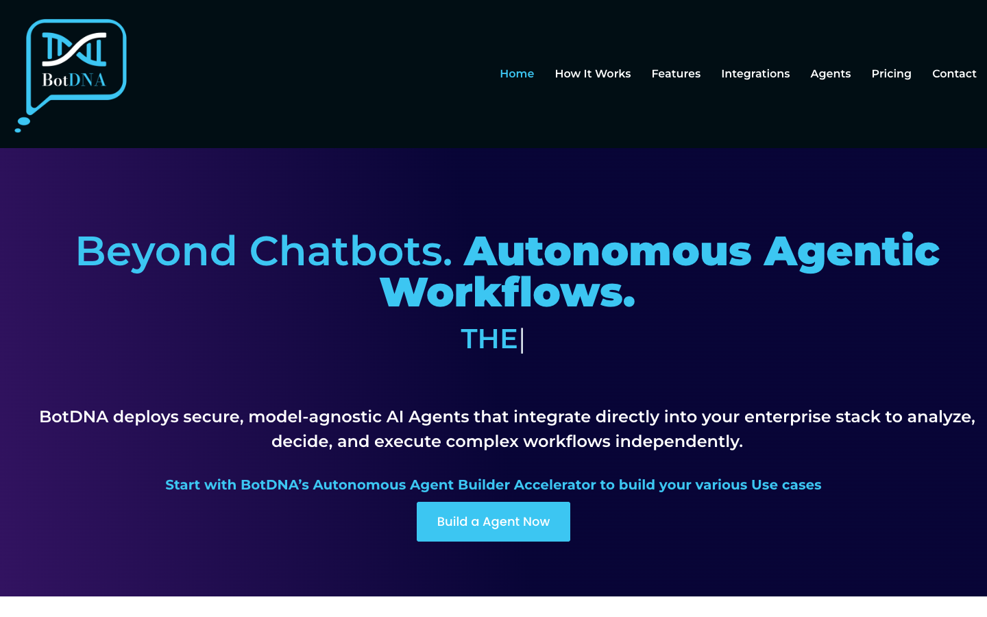BotDNA homepage screenshot