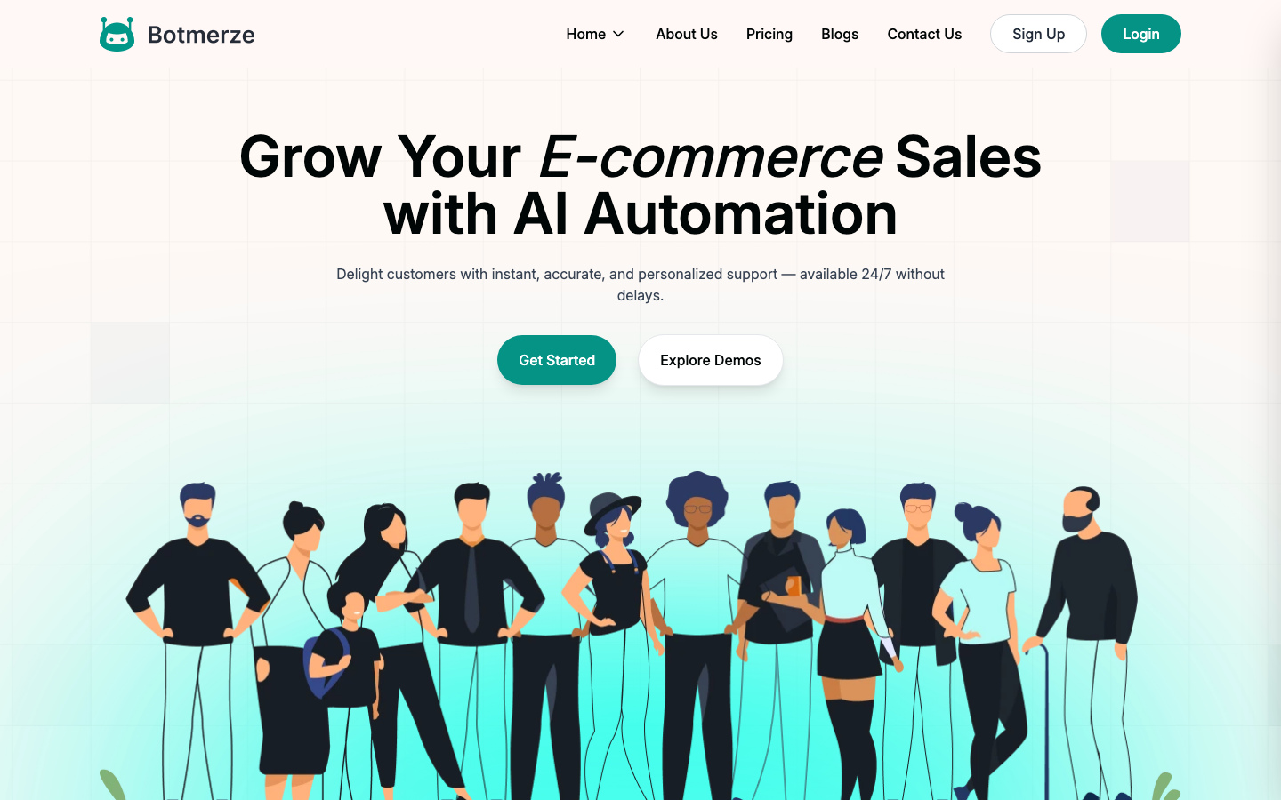 Botmerze homepage screenshot
