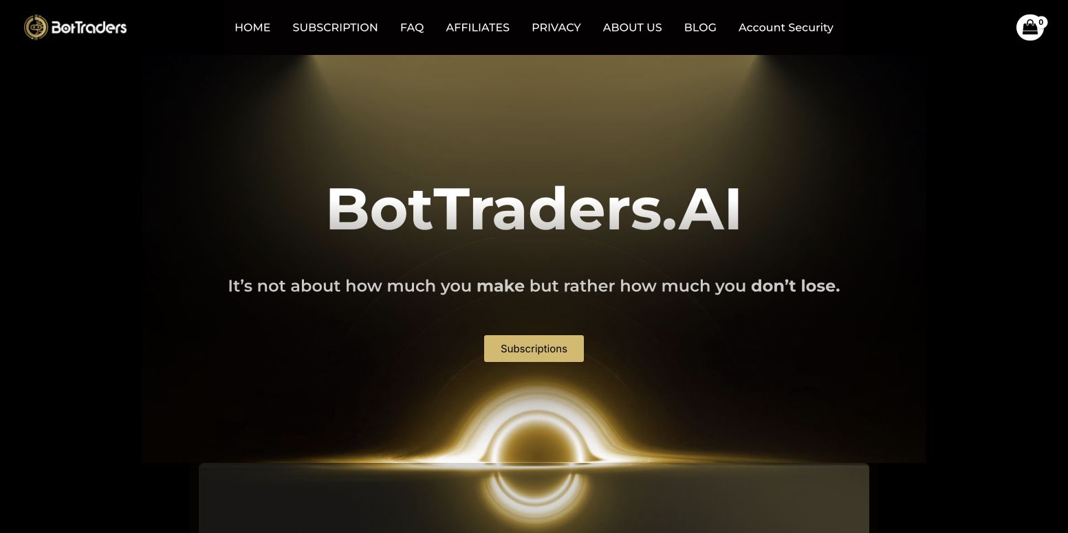 BotTraders 首页截图