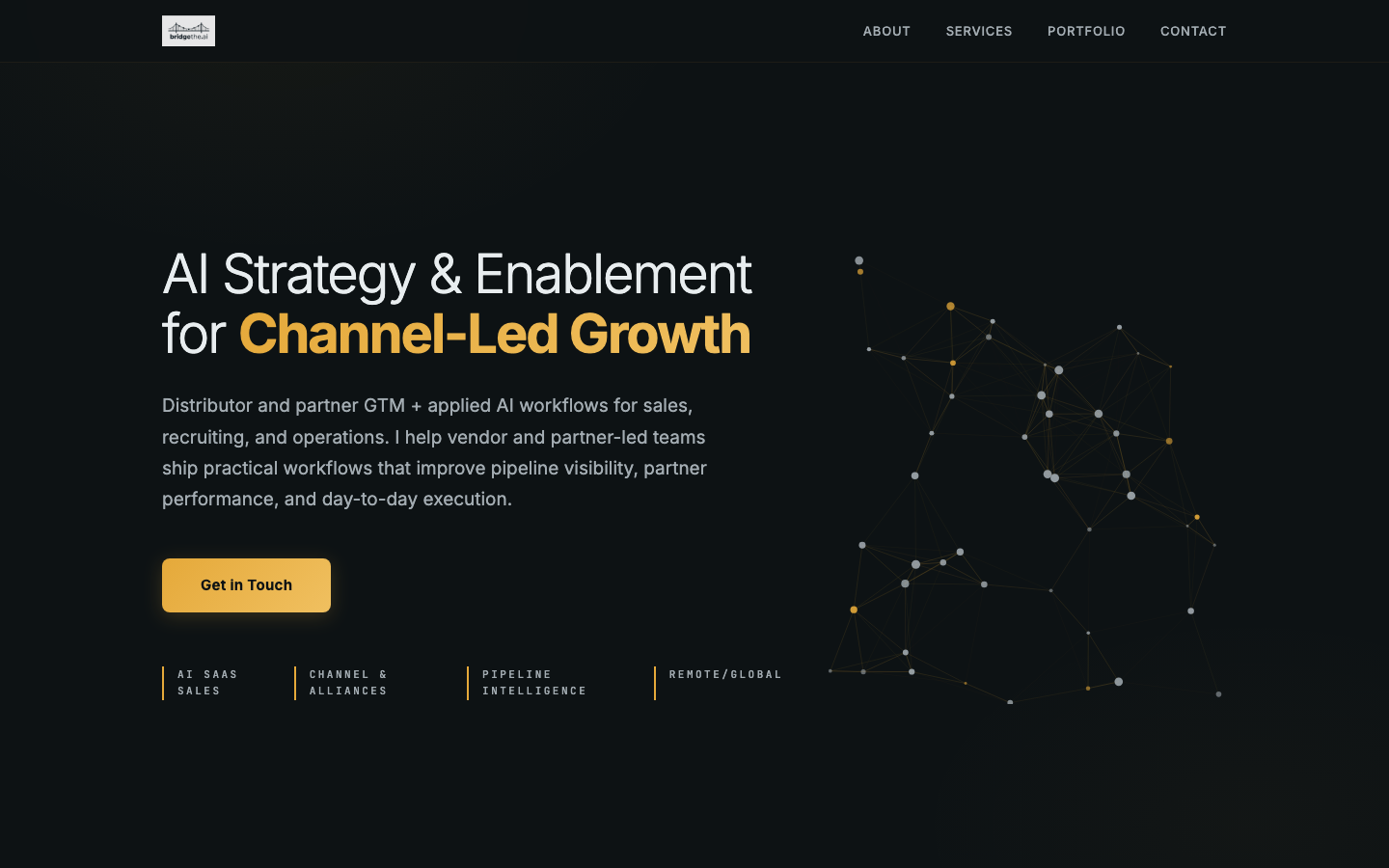 BridgeThe.AI homepage screenshot