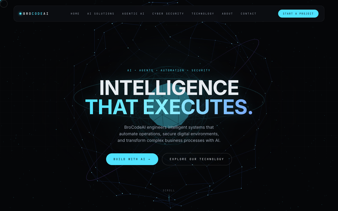 BroCodeAI homepage screenshot