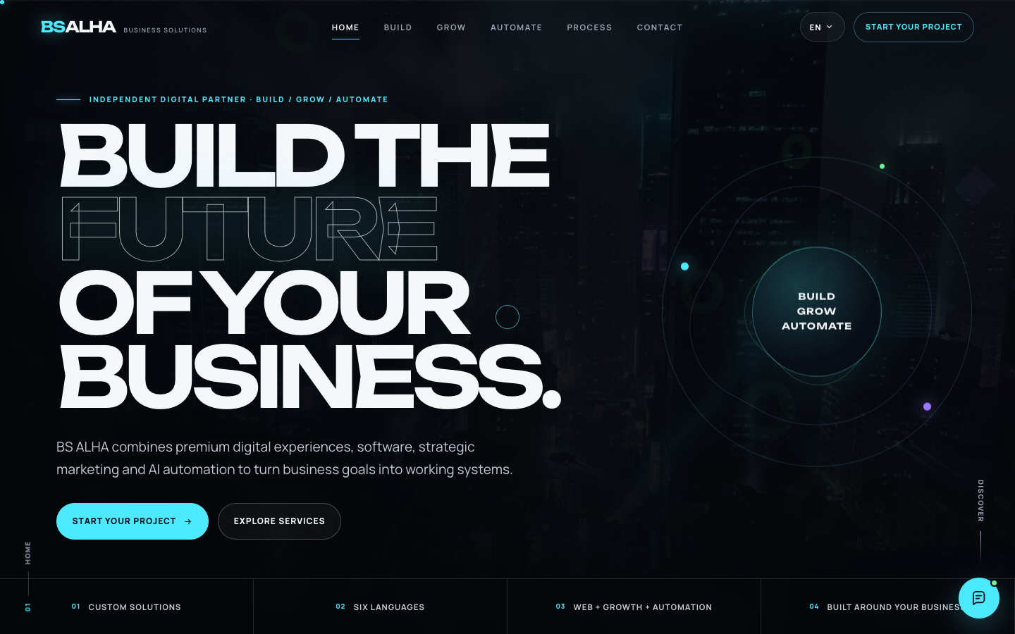 BS ALHA homepage screenshot