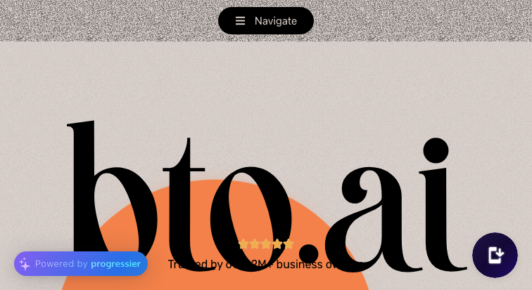 bto.ai homepage screenshot