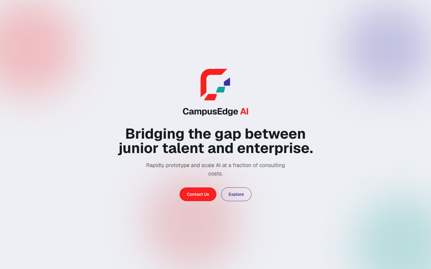 CampusEdge AI homepage screenshot