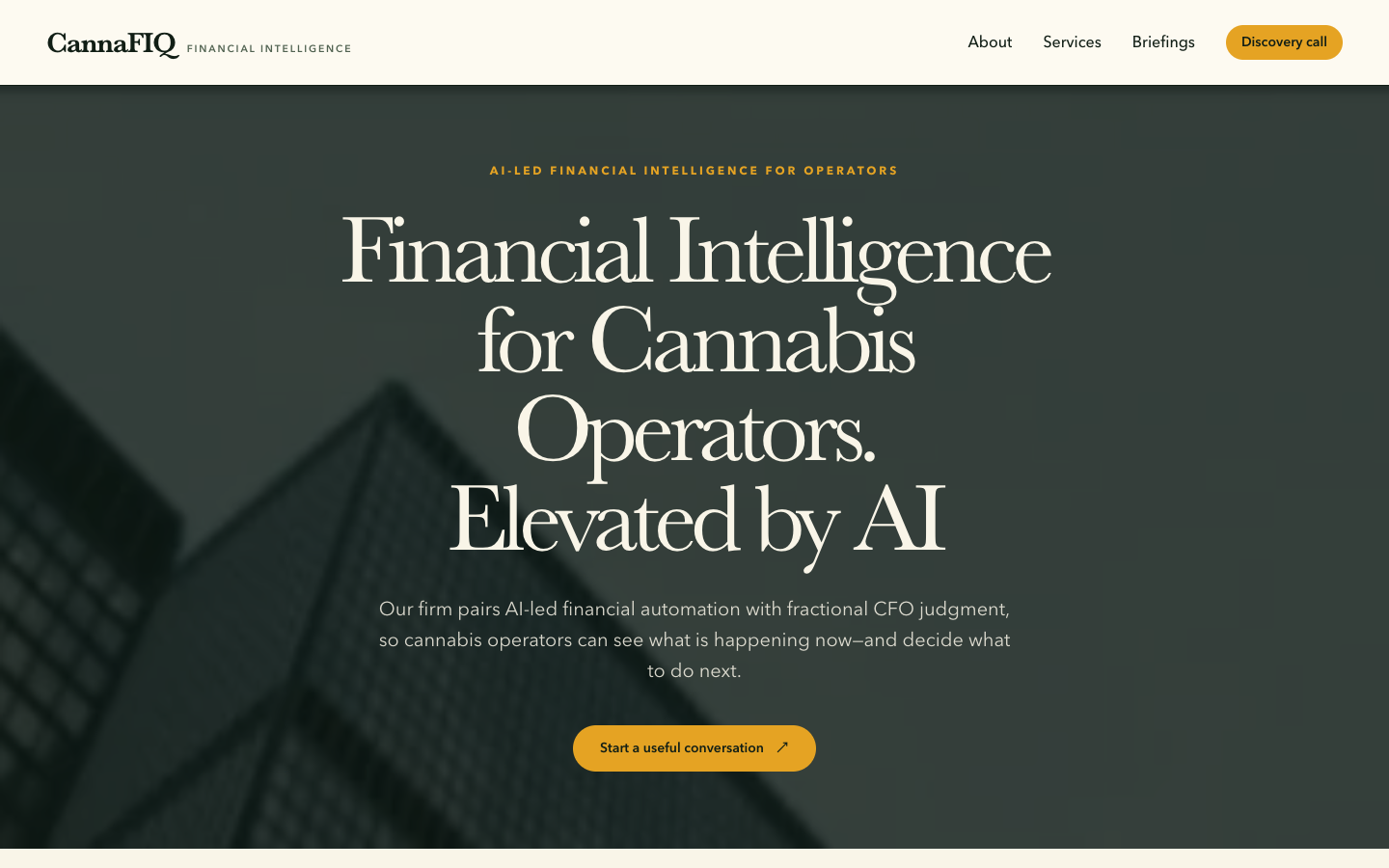 CannaFIQ homepage screenshot