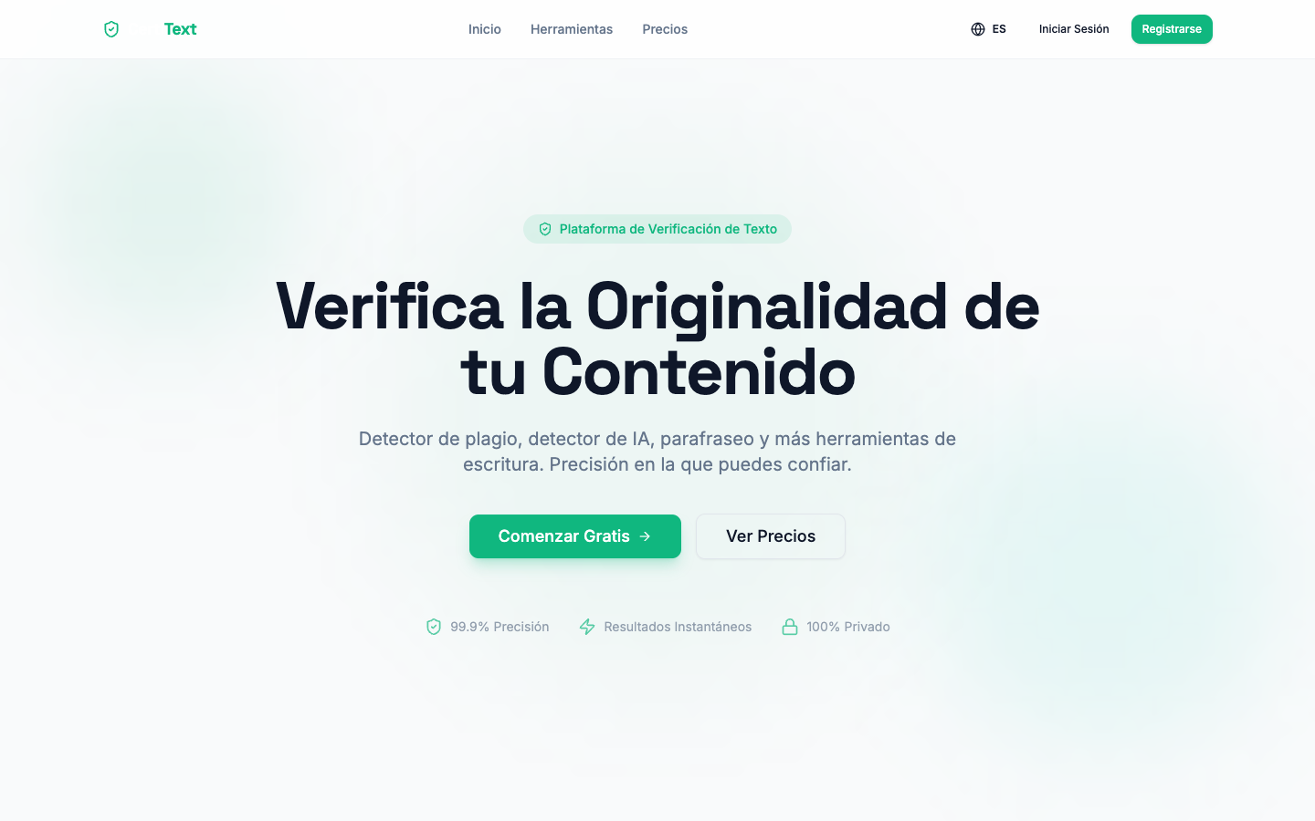 CertiText homepage screenshot